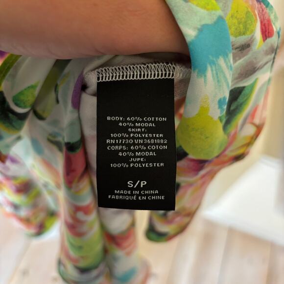 Prabal Gurung f/Target NWOT Women's First Date Floral Drop Waist Ruffle Dress S - Picture 4 of 6